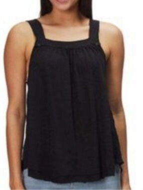 Free People We The Free Good For You Tank Medium Flowy Black Boho Neutral